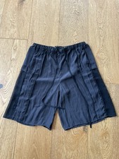 All Saints Women’s Black Nishio Shorts Japanese Cloth Size 6-8 Silk Blend