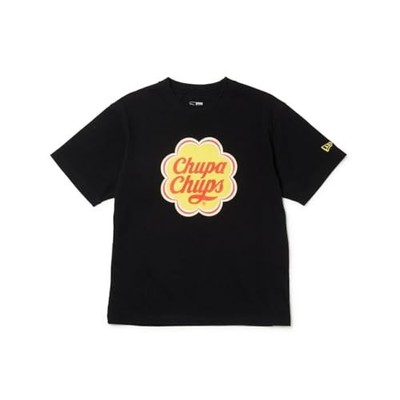 New Era Kinder Jugend Kurzarm T-Shirt Chupa Chups Collaboration Schwarz Gr.150