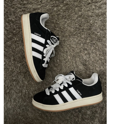 adidas Campus Men s Low Top Lace-Up Sneakers Black/White Style Code AH08708