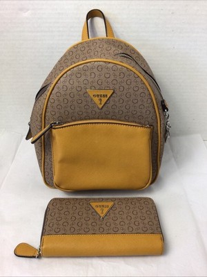 GUESS Logo Backpack Bag with Matching Wallet Ronnie Model NICE!