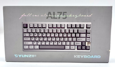 Yunzii Full CNC Aluminum Wireless Keyboard Model AL75 - Gray Switch (Silver)
