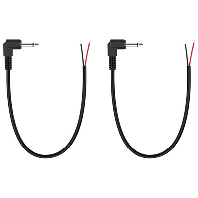 2-Pack 3.5Mm 1/8'' to Speaker Wire TS Mono Right Angle Male Plug to Bare Wire ...