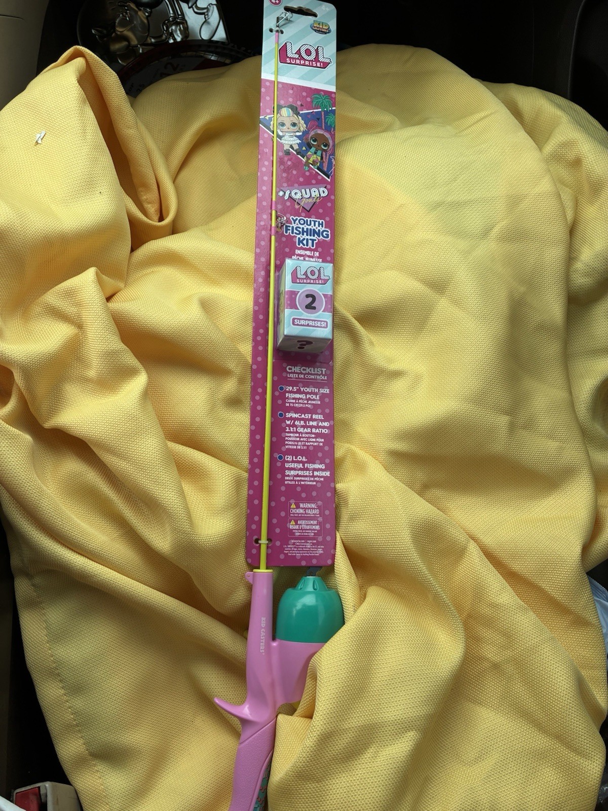 Kid Casters LOL Surprise Youth Spincast Combo Rod & Reel 2'3" Pink Green