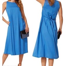 J. McLaughlin Womens Size L Boyle Midi Dress French Blue