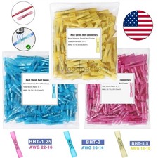 600-100x Waterproof Heat Shrink Wire Connectors Seal Butt Splice Crimp Terminals