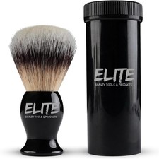 Shaving Brush Travel Brush Rich Lather Plastic Case Wet Shaving Men Black
