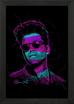 Bruno Mars Framed Wall Art Poster Canvas Print Picture