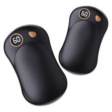 HONEYYEAR Hand Warmers Rechargeable 2 Pack, 10000mAh Electric Small, black