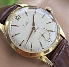 Vintage INVICTA men's manual wind watch FHF 76 swiss made 1960s