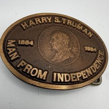 1984 Vintage Harry S. Truman Limited Edition Brass Belt Buckle