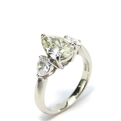 Anillo usado sin marca US 6,5 Pt900 platino/diamante 5,6 g platino #12