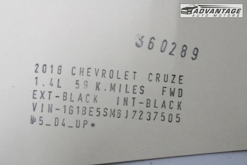 Chevrolet Cruze 2016-2019 maletero trasero tapa amortiguador tope cojín goma OEM Foto 4 de 4