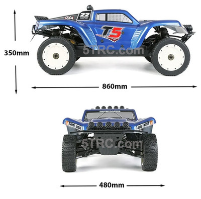 Rovan T5 1/5 Scale 36cc Gasoline Power Radio Control Truck Black 1:5