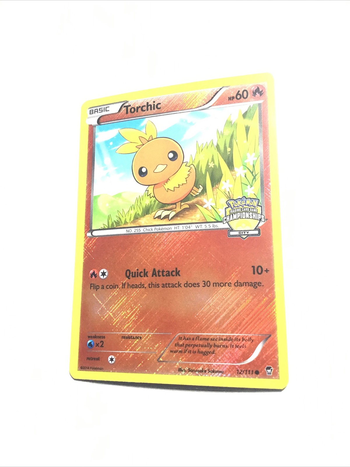 TORCHIC - 12/111 - City Championships Promo - Reverse Holo - Pokemon Card - LP