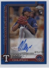 2025 Topps Chrome Rookie Blue Refractor 15/150 Marc Church #RA-MAC Auto 1l2