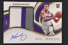 2022-23 Panini Immaculate Keegan Murray Premium Patch Autographs Auto /50
