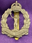 Genuine WW2 KC The Royal Observer Corps White Metal OR Cap Badge w/slider