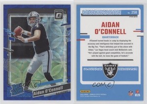 2023 Panini Donruss Optic Rated Blue Scope Prizm Aidan O'Connell #258 Rookie RC