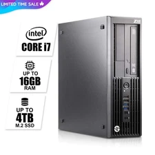 HP Desktop Computer PC i7, up to 16GB RAM 4TB SSD, Windows 11/10, WiFi