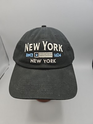 New York Hat Strapback Unstructured Dad Cap Mens Black White  Souvenir NYC 