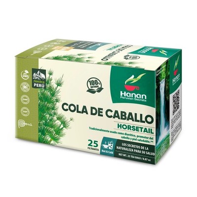 Hanan Peruvian Secrets Cola De Caballo Herbal Tea | 100% Natural Horse Tail | 25