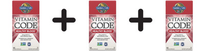 3 x Garden of Life Vitamin Code Healthy Blood - 60 vcaps (259,07 EUR/kg)