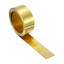 Brass Sheet Roll, 0.3 x 15 x 2500mm Metal Flashing Brass Foil Roll, Gold