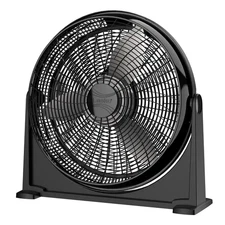 20 In. 3 Speed Air Circulator Floor Fan for Home in Black with Wall Mount Option