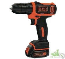 TRAPANO BLACK&DECKER BATTERIA CON CARICABATTERIA B+D 10,8V LITIO BDCD12