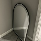 Arched LED Lighted Wall Accent Mirror Matte Black Metal Frame 24x16in — photo 2