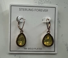 925 Sterling Silver RoseGold Dangle Drop Earrings For Women