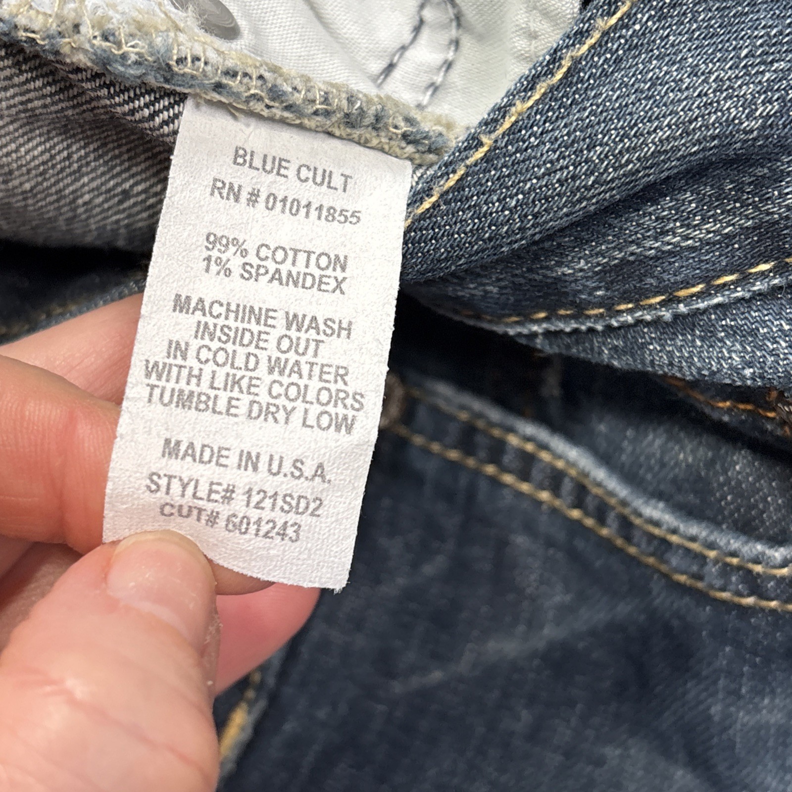 New Blue Cult Jeans Womens 29 Dark Wash Flared Vtg Fits 30 X 32 Nordstroms - View 7