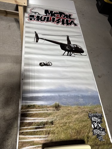 METAL MULISHA BANNER/Flag/Sign/Wall Art Motocross Dirtbike 58x24 Double Sided