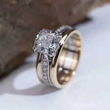 3 Ct Cushion Cut Lab Created Diamond Womens E...