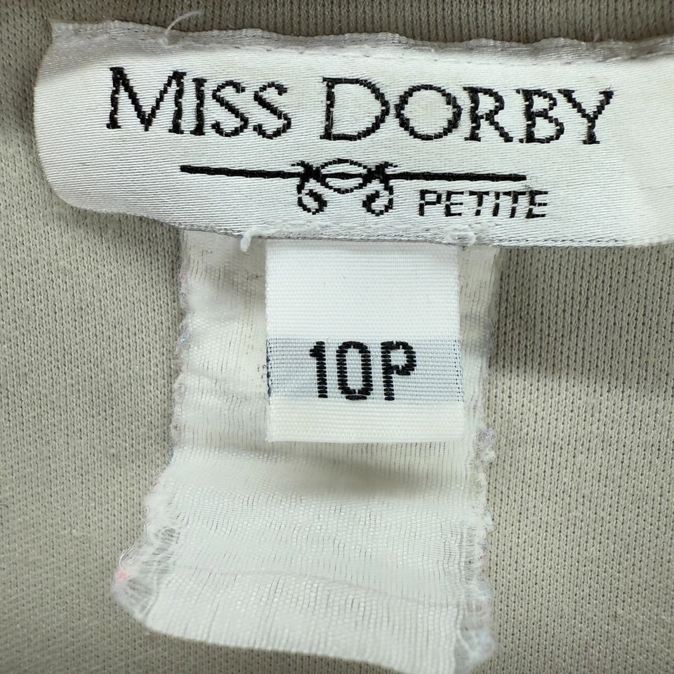 Miss Dorby юбка костюм женщин 10P миниатюрный серый цветочный коротким рукавом трапециевидный Midi - Изображение 3 из 4