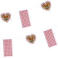 Papstar Flaggenkette HüTtengaudi, Rot / Weiß