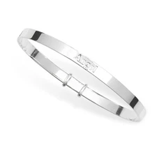 Sterling Silver Expandable Kids Angel Bangle 5.18g