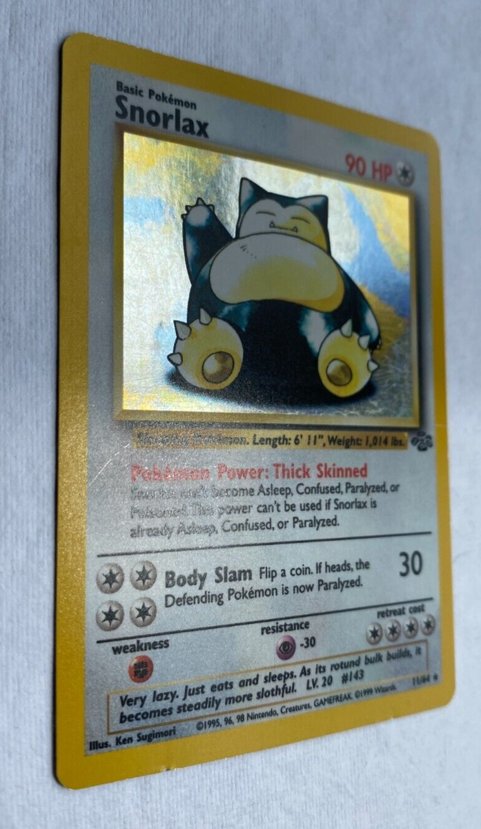 SNORLAX 1998 POKEMON SHINY FOIL HOLO CARD 90HP