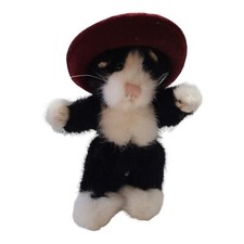 Boyds Bears Phoebe Purrsmore 6" Plush Tuxedo Cat Retired Black White Kitty