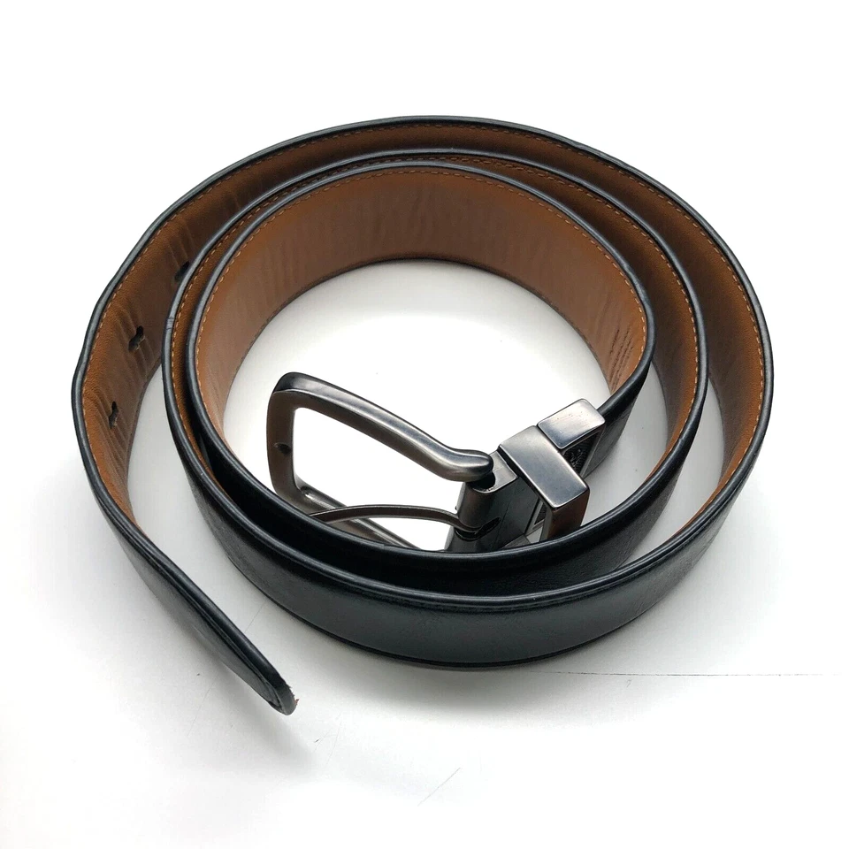 Двусторонний ремень Dockers черный коричневый мужской размер L 38-40 искусственная кожа 1 3/8 дюйма - Изображение 2 из 4