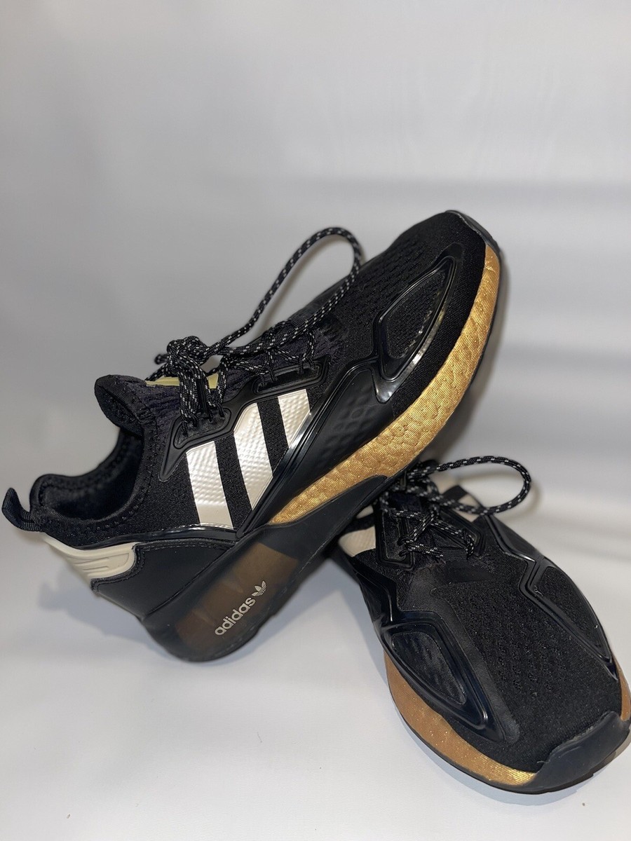【GOLDEN 】RUNNING SNEAKERS ZX 2K BOOST Sneaker Core Black / Linen / Gold Metallic