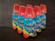 6 x Finish All In One Dishwasher Degreaser Fast Dissolving Gel Lemon 700ml