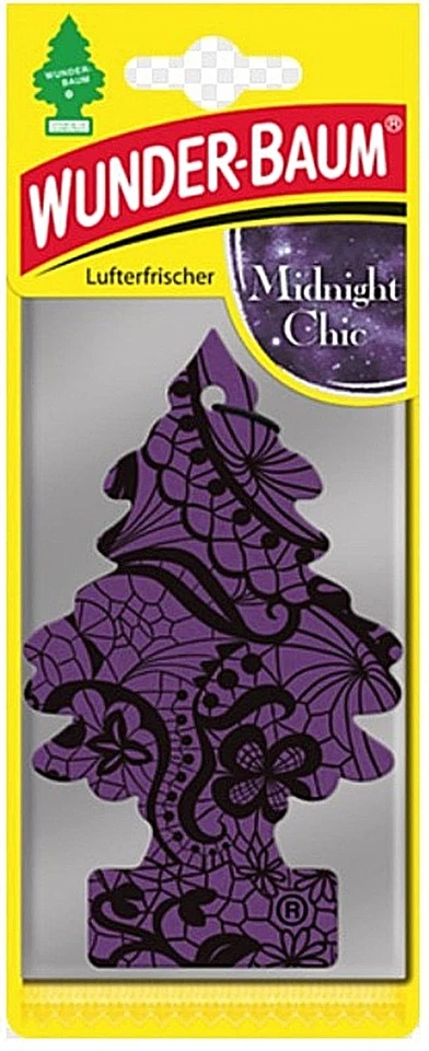 24 x deodorante originale WUNDERBAUM® MIDNIGHT CHIC albero profumato air freshener