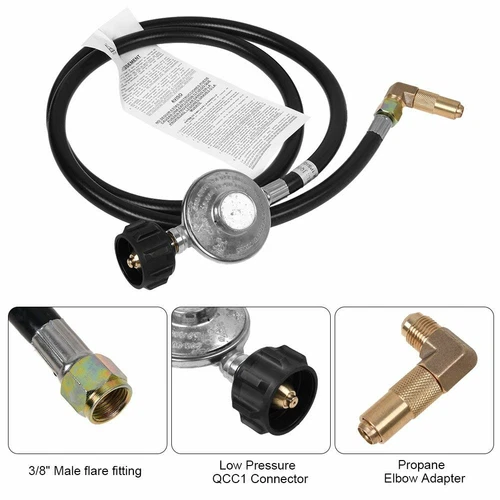 Low Pressure Propane Regulator Hose Adapter for 17“ and 22" Blackstone Tabletop - Picture 1 of 7