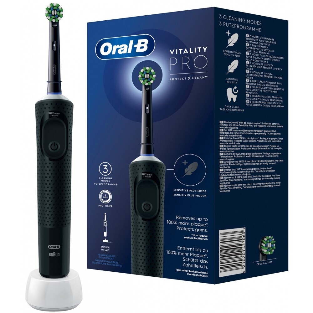 Oral-B Vitality Pro D103 для электроинструмента черный 2D-Технология 3 способа применения 6990₽