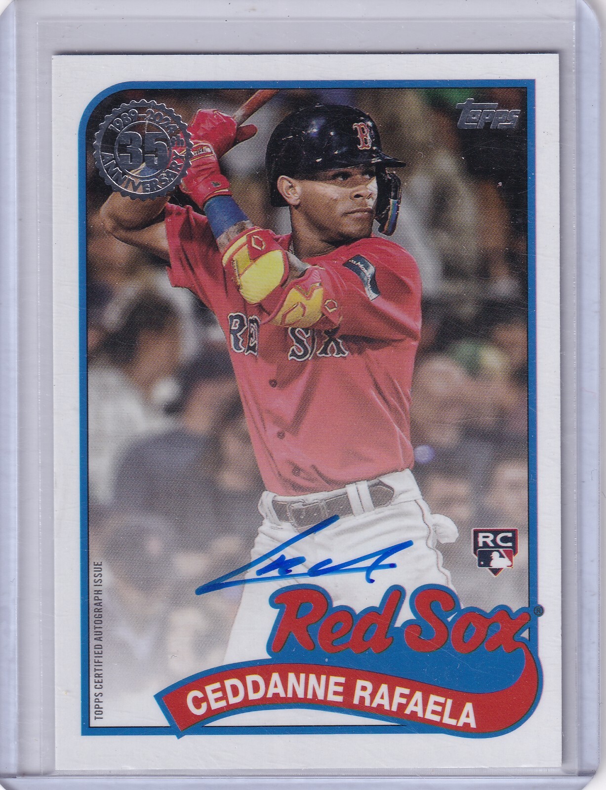 Ceddanne Rafaela 2024 Topps Update 1989 35th Anniversary Rc On Card Auto