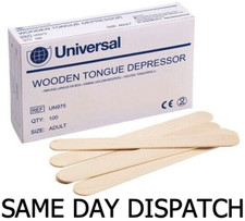 TONGUE DEPRESSORS WOODEN WAX APPLICATOR SPATULA STICK TATTOO BEAUTY CLINIC SALON