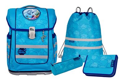 McNeill Ergo Compacto Schoolbag Set 5-teilig Schulranzen Bubble hellblau