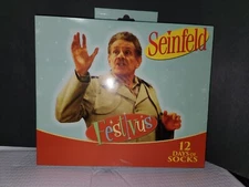 Christmas Socks Seinfeld 12 Days of Socks Men's 6 - 12 Low Cut Crew Festivus New