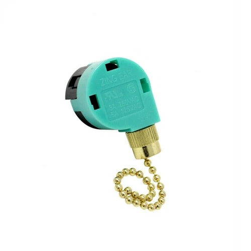 For ZING EAR ZE-268S6 Pull Chain Switch 4Wire 3 Speed Ceiling Fan Switch 6A 125V - Picture 8 of 12